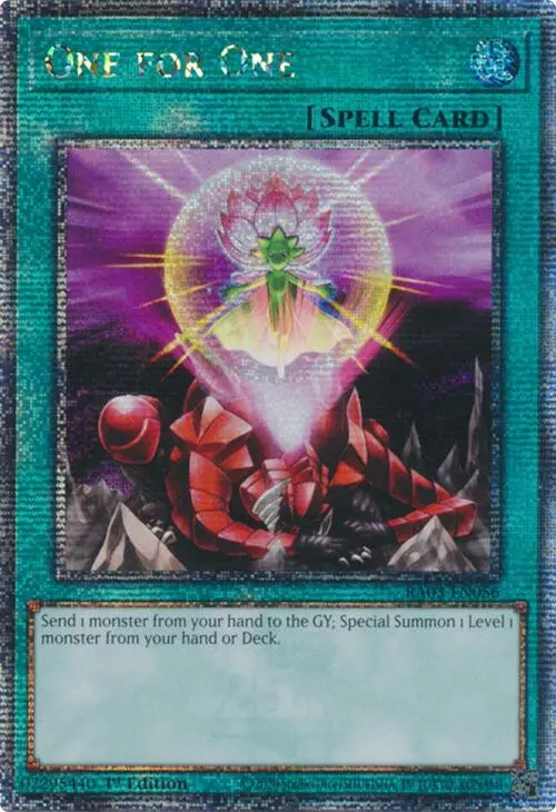 One For One (Quarter Century Secret Rare) [Ra03-En056] Quarter Century Secret Rare 1