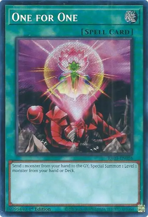 One For One (Secret Rare) [Ra03-En056] Secret Rare 1