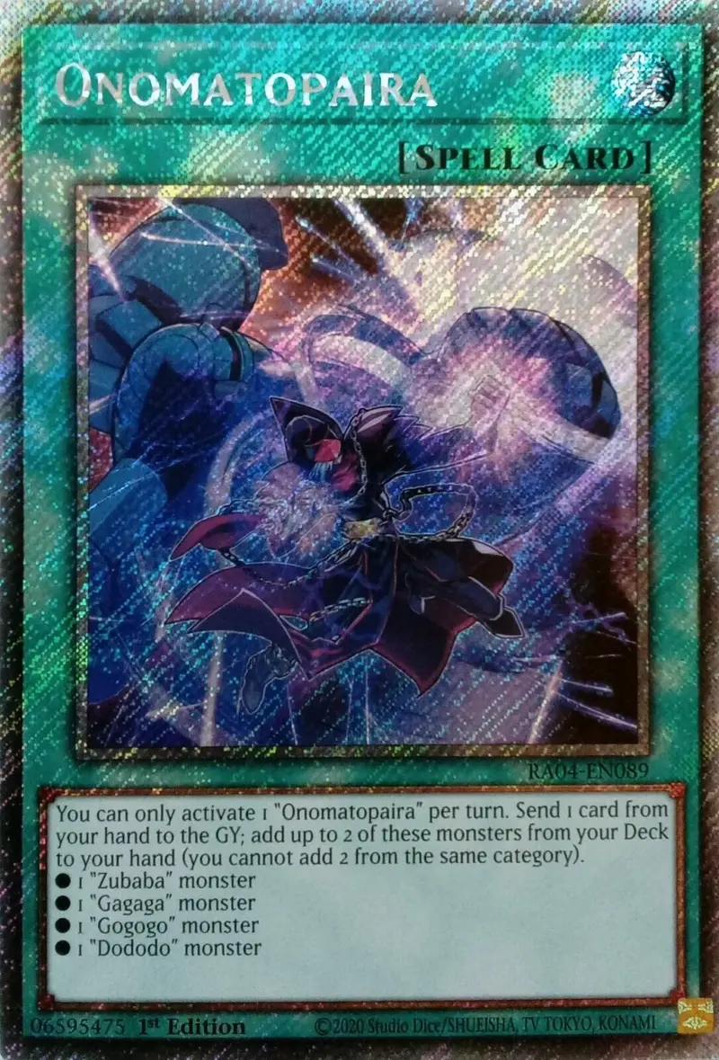 Onomatopaira [Ra04-En089] Platinum Secret Rare 1