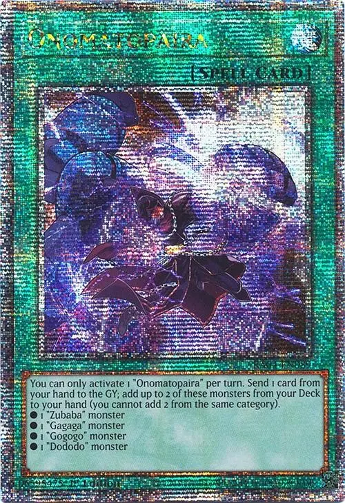 Onomatopaira [Ra04-En089] Quarter Century Secret Rare 1