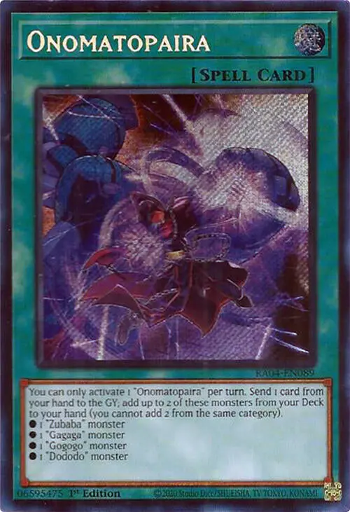 Onomatopaira [Ra04-En089] Secret Rare 1