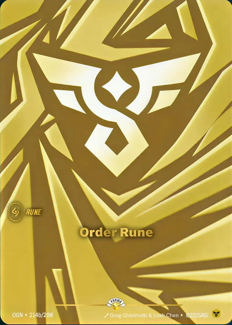 Order Rune - Riftbound Organized Play Promotional Cards (Opp) 1