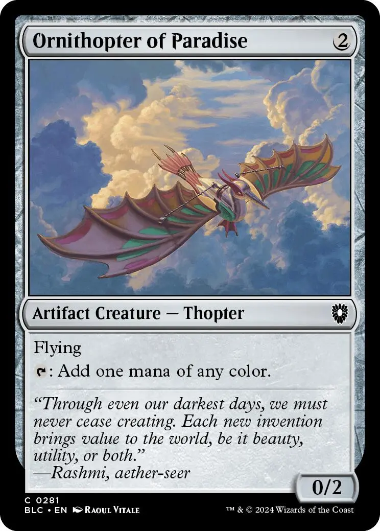 Ornithopter Of Paradise [Bloomburrow Commander] 1
