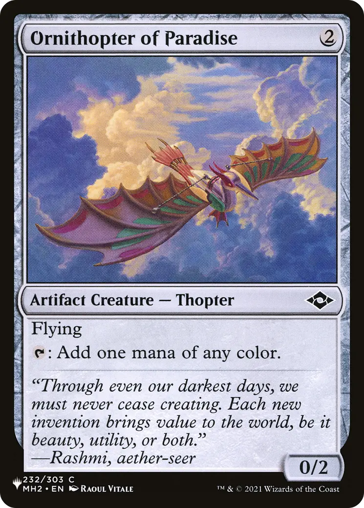 Ornithopter Of Paradise [The List] 1