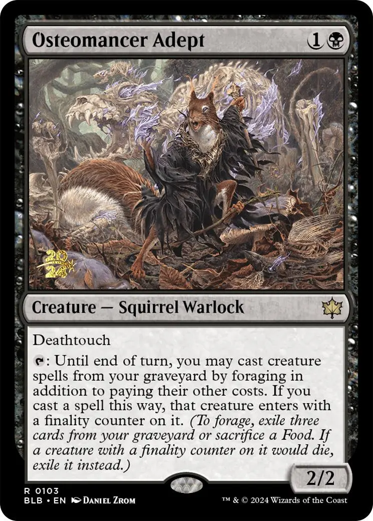 Osteomancer Adept [Bloomburrow Prerelease Promos] 1
