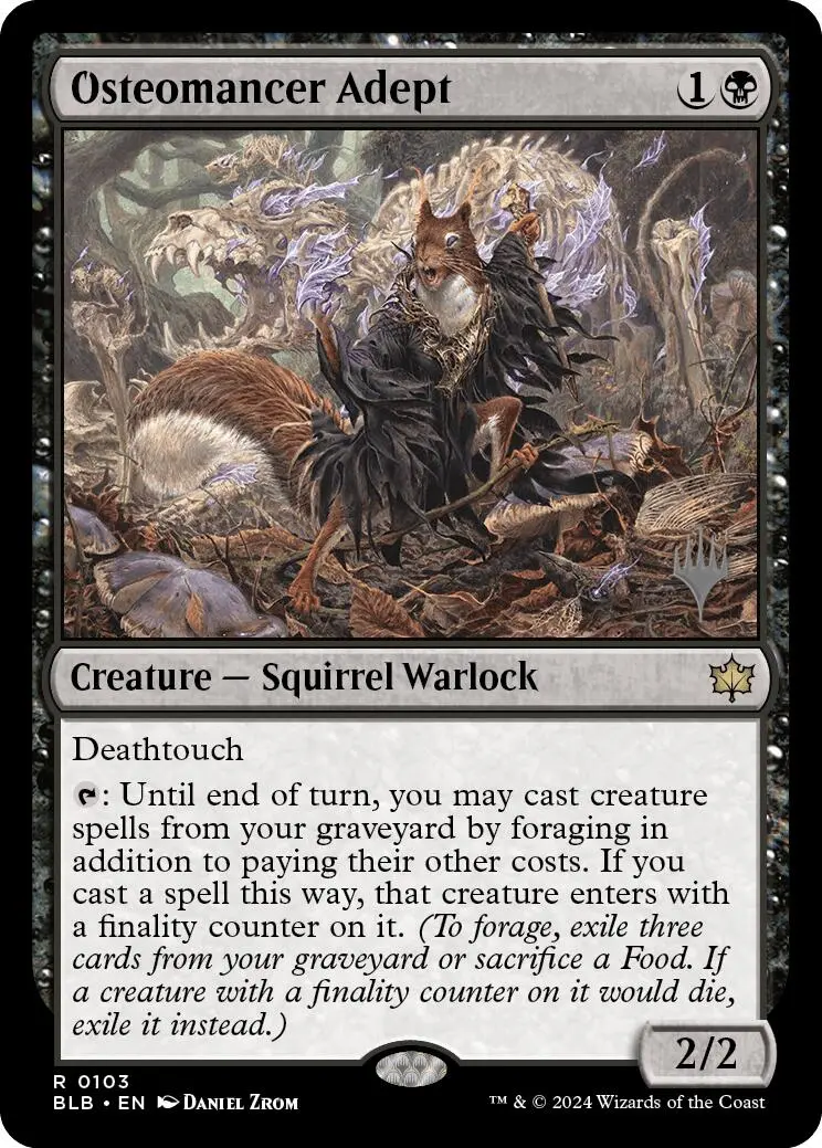 Osteomancer Adept (Promo Pack) [Bloomburrow Promos] 1