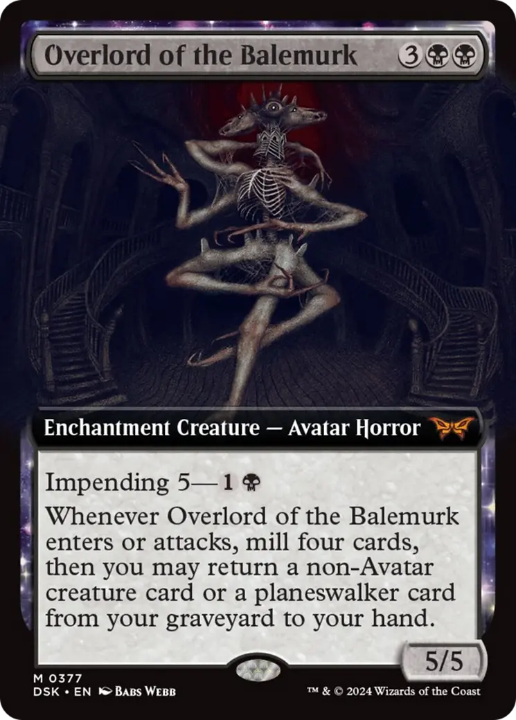 Overlord Of The Balemurk (Extended Art) [Duskmourn: House Of Horror] 1