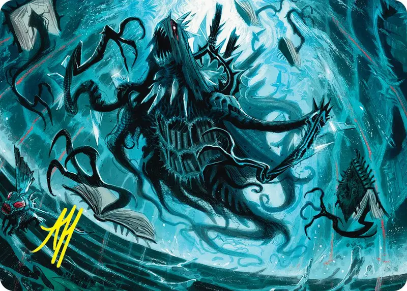 Overlord Of The Floodpits Art Card (Gold-Stamped Signature) [Duskmourn: House Of Horror Art Series] 1