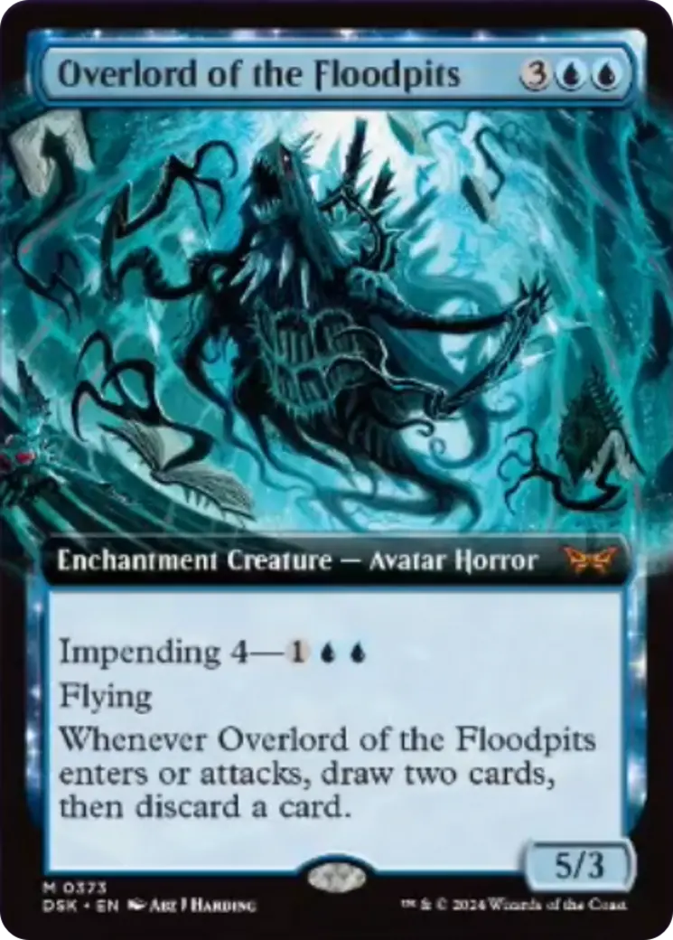Overlord Of The Floodpits (Extended Art) [Duskmourn: House Of Horror] 1