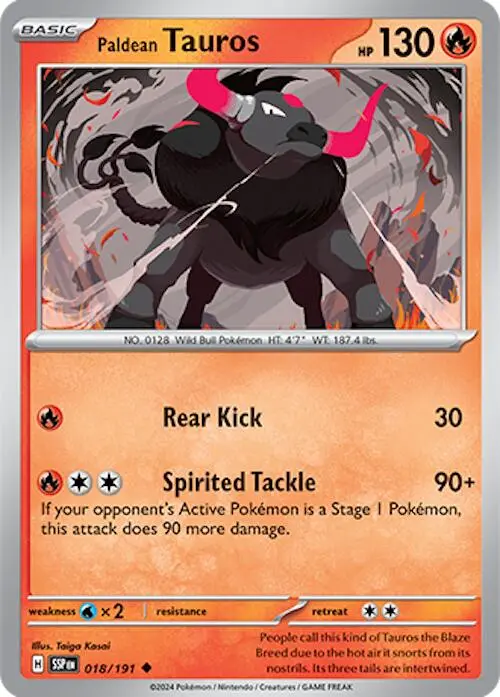 Paldean Tauros (018/191) [Scarlet & Violet: Surging Sparks] 1