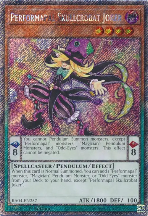 Performapal Skullcrobat Joker [Ra04-En257] Platinum Secret Rare 1