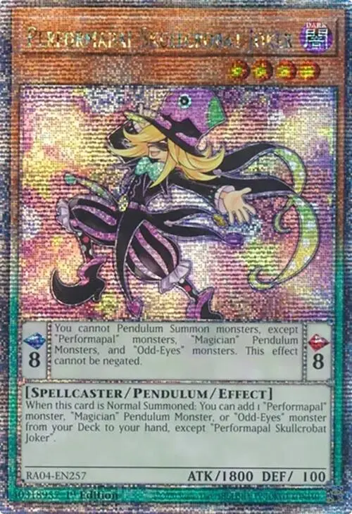 Performapal Skullcrobat Joker [Ra04-En257] Quarter Century Secret Rare 1