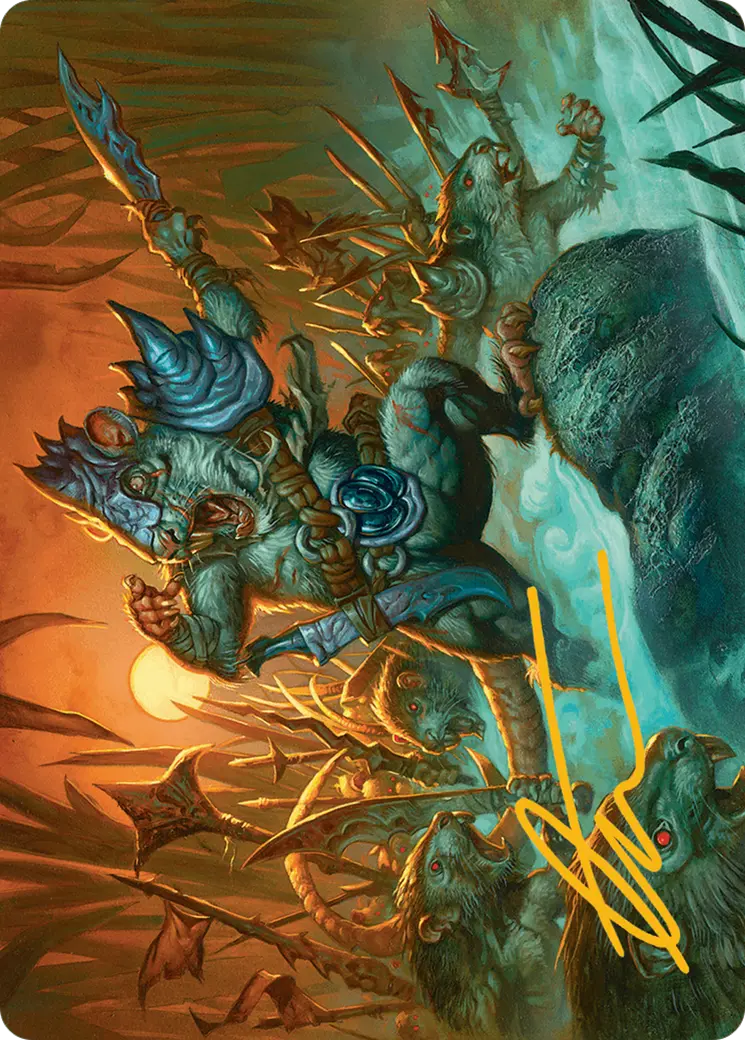 Persistent Marshstalker Art Card (Gold-Stamped Signature) [Bloomburrow Art Series] 1