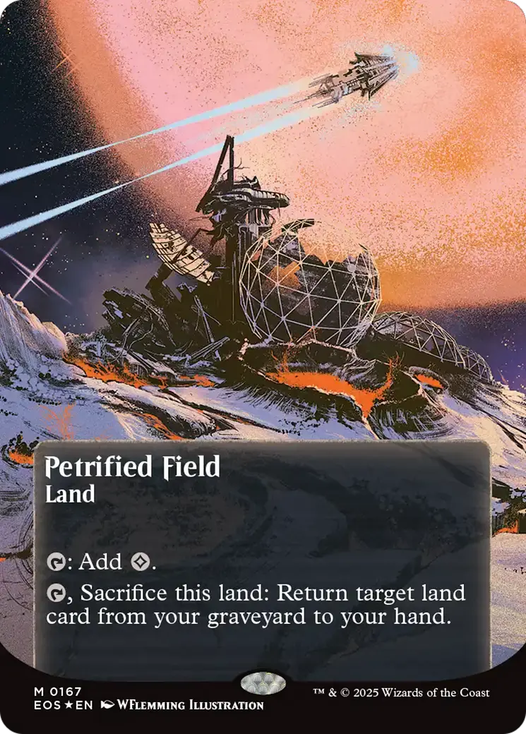 Petrified Field (0167) (Borderless) (Galaxy Foil) [Edge Of Eternities: Stellar Sights] 1
