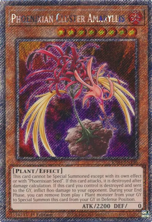 Phoenixian Cluster Amaryllis [Ra04-En136] Platinum Secret Rare 1
