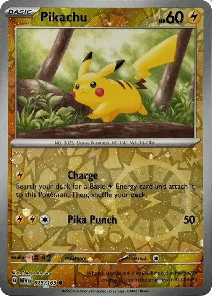 Pikachu (025/165) (Cosmos Holo) (Costco Exclusive) [Miscellaneous Cards] 1