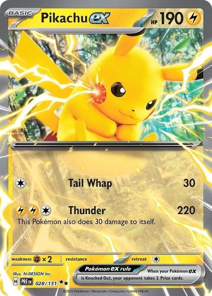 Pikachu Ex (028/131) [Scarlet & Violet: Prismatic Evolutions] 1