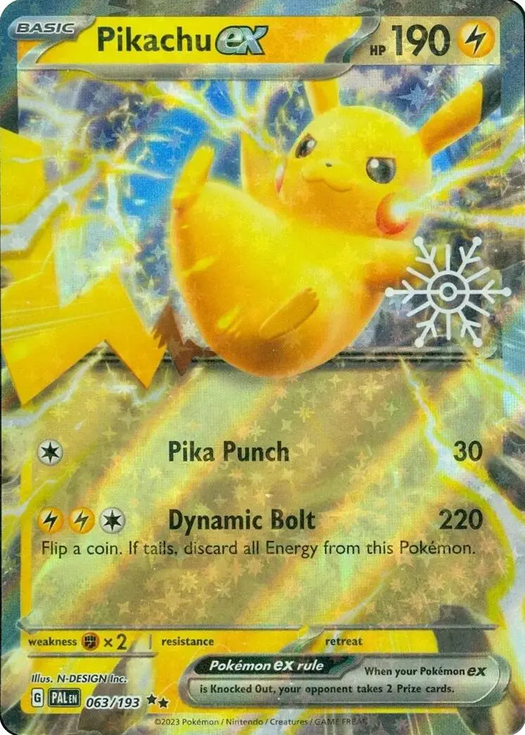 Pikachu Ex (063/193) (Holiday Calendar) [Miscellaneous Cards] 1