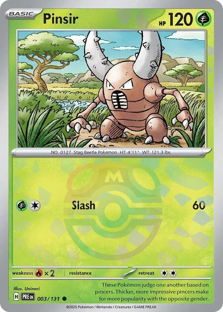 Pinsir (003/131) (Master Ball Pattern) [Scarlet & Violet: Prismatic Evolutions] 1
