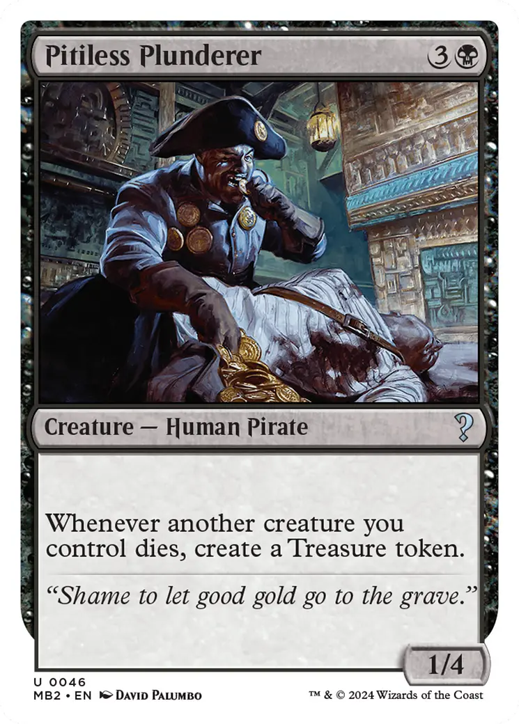 Pitiless Plunderer (White Border) [Mystery Booster 2] 1