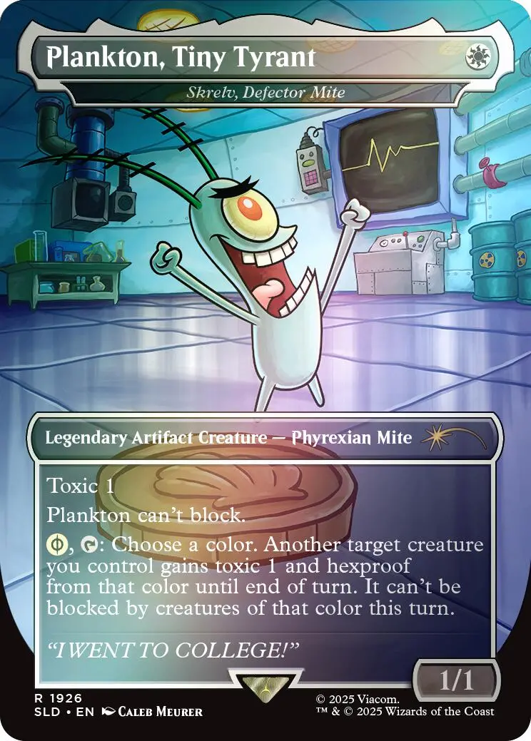 Plankton, Tiny Tyrant - Shrelv, Defector Mite (Rainbow Foil) [Secret Lair Drop Series] 1