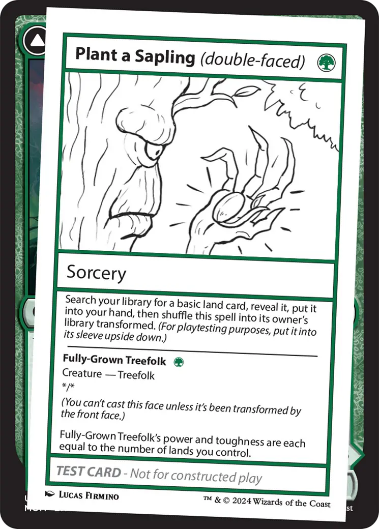 Plant A Sapling (Double-Faced) [Mystery Booster 2 Playtest Cards] 1