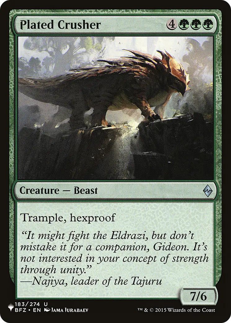 Plated Crusher [The List] 1