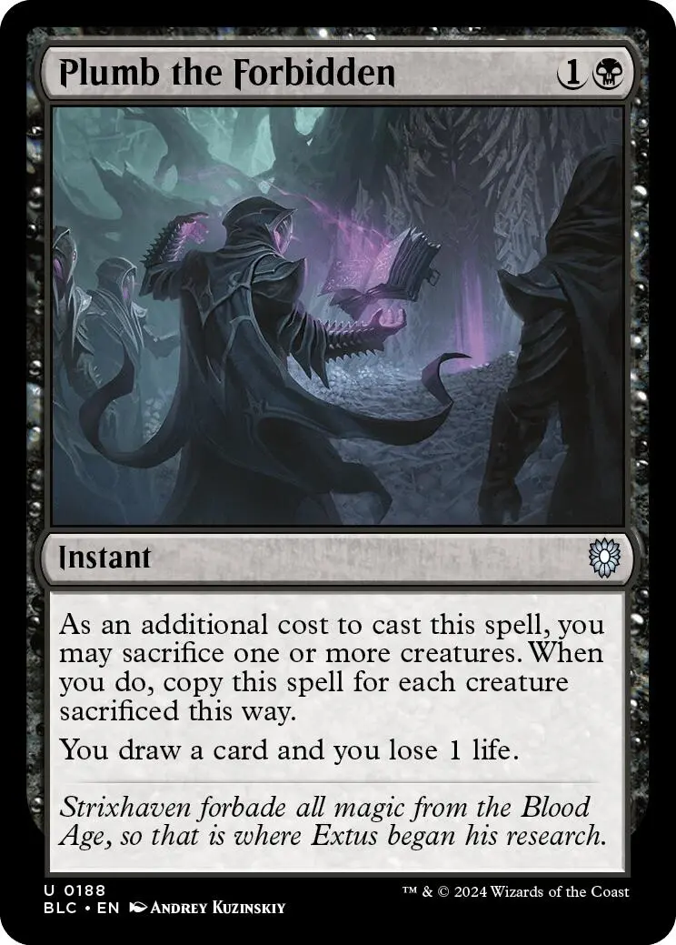Plumb The Forbidden [Bloomburrow Commander] 1