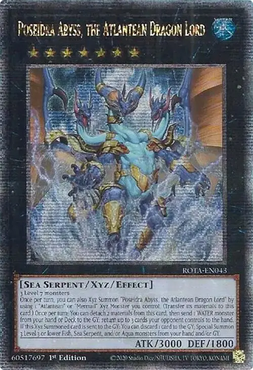Poseidra Abyss, The Atlantean Dragon Lord (Quarter Century Secret Rare) [Rota-En043] Quarter Century Secret Rare 1