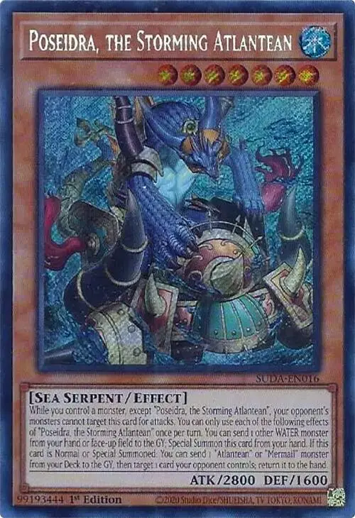 Poseidra, The Storming Atlantean [Suda-En016] Secret Rare 1