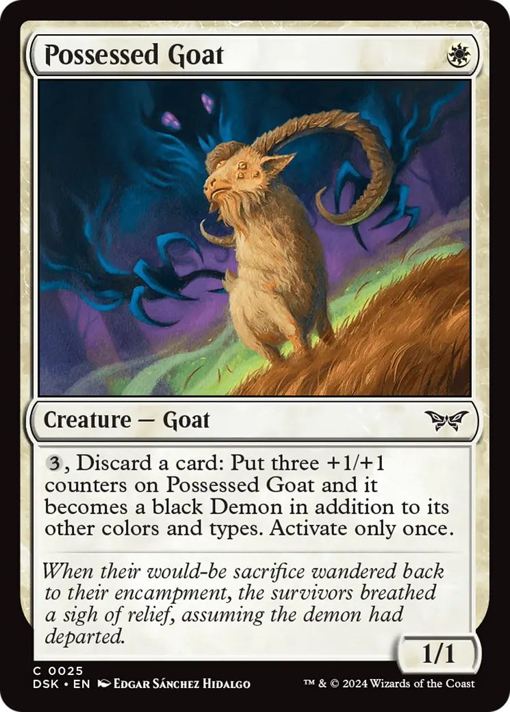 Possessed Goat [Duskmourn: House Of Horror] 1