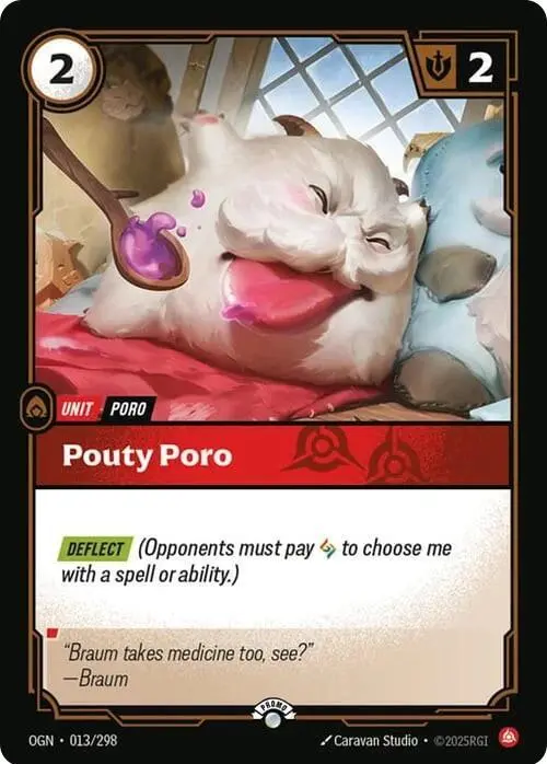 Pouty Poro - Riftbound Organized Play Promotional Cards (Opp) 1
