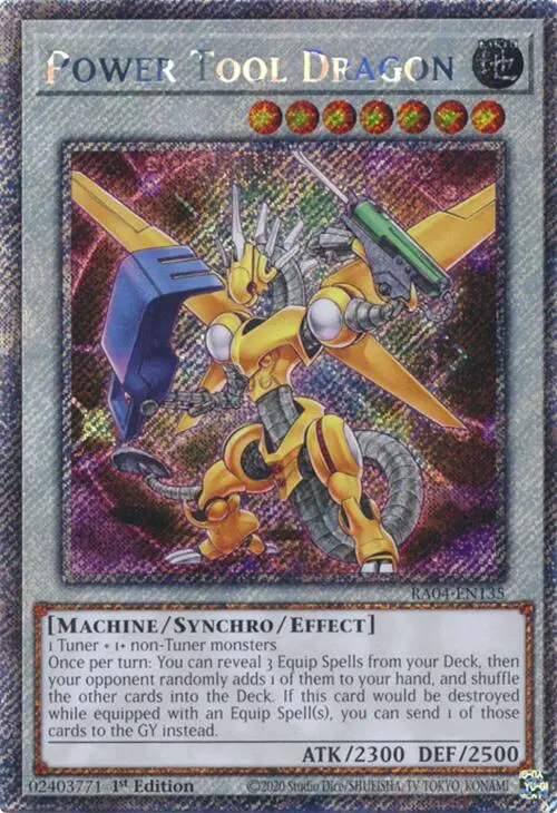 Power Tool Dragon [Ra04-En135] Platinum Secret Rare 1