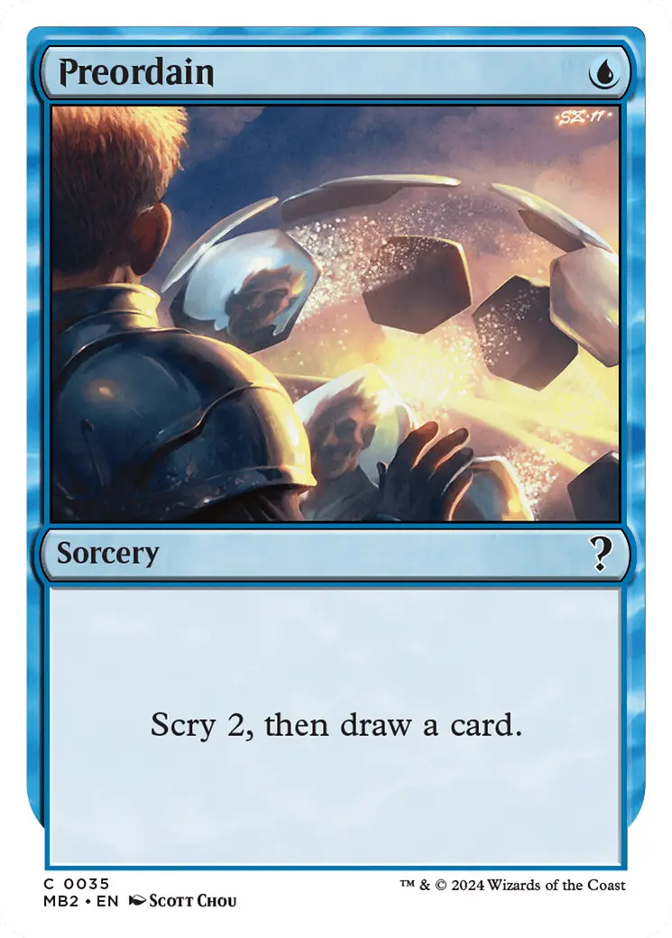 Preordain (White Border) [Mystery Booster 2] 1