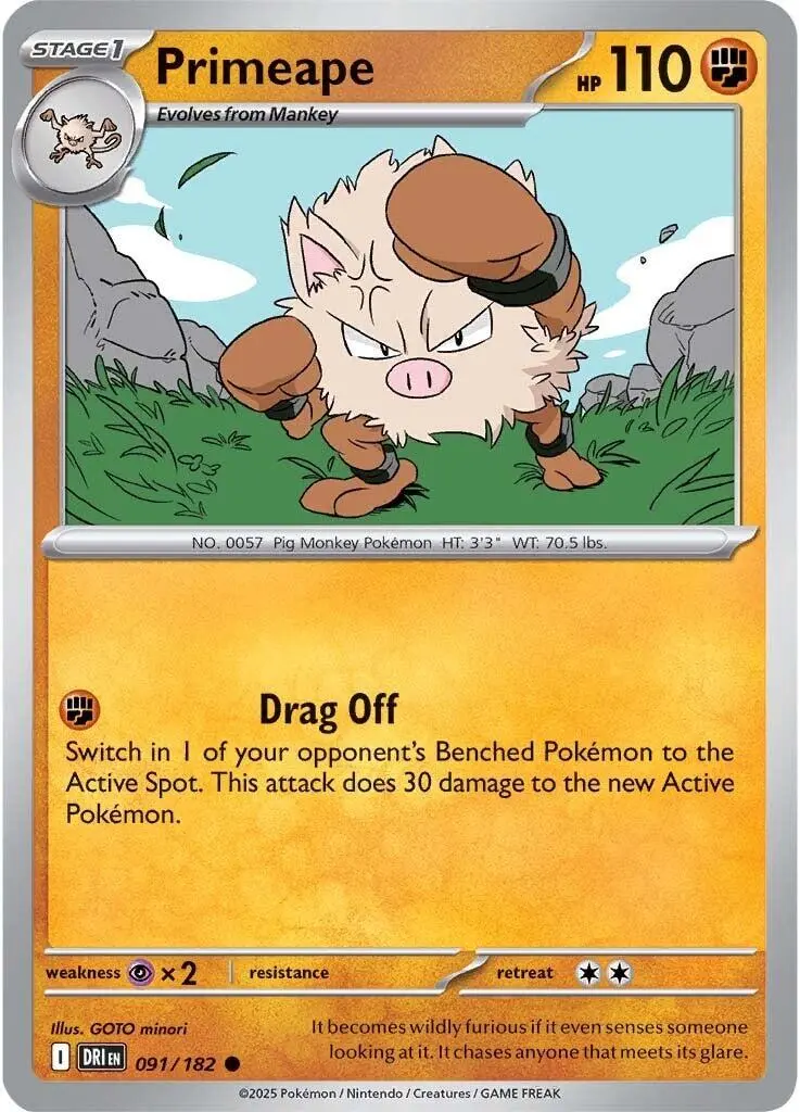 Primeape (091/182) [Scarlet & Violet: Destined Rivals] 1