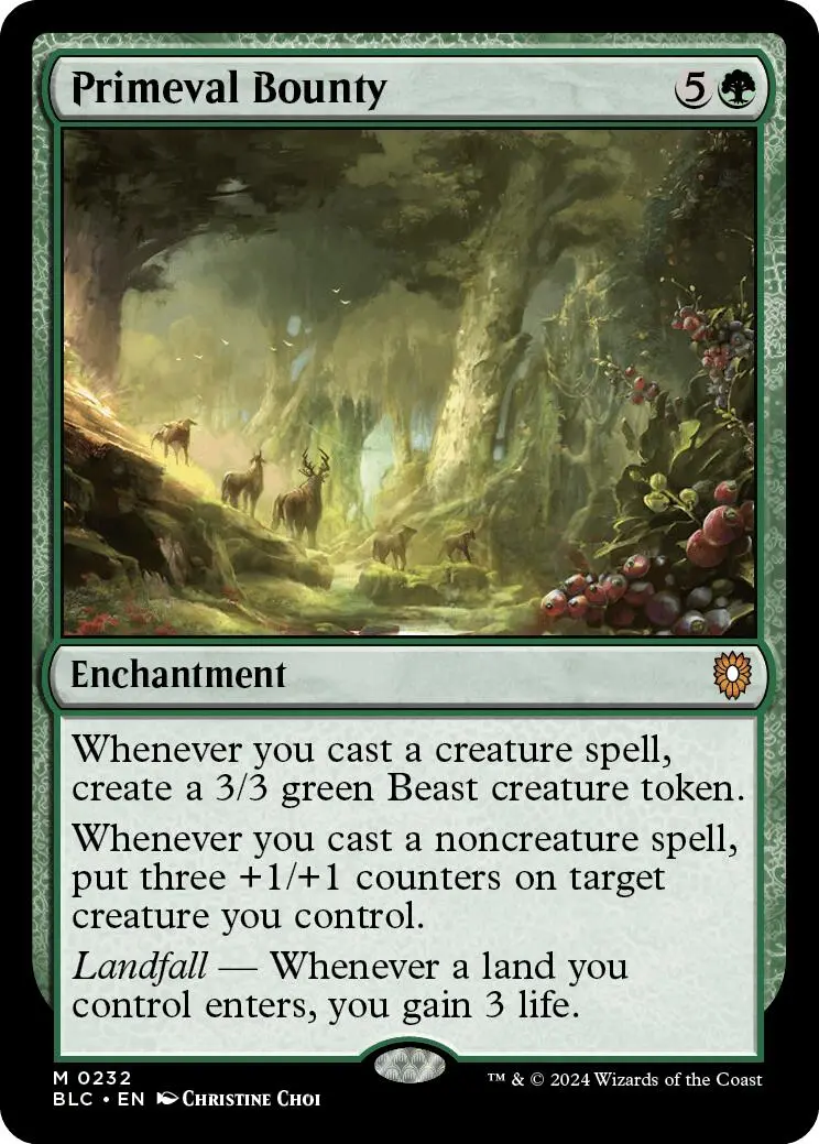 Primeval Bounty [Bloomburrow Commander] 1