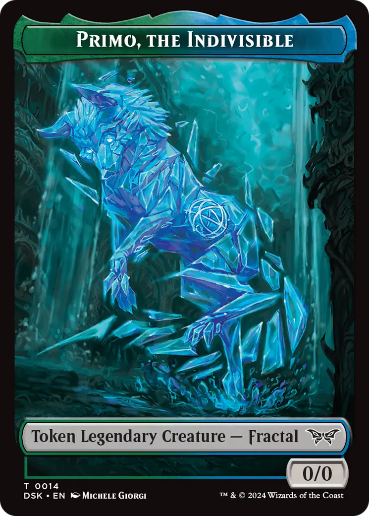 Primo, The Indivisible // Manifest Double-Sided Token [Duskmourn: House Of Horror Tokens] 1