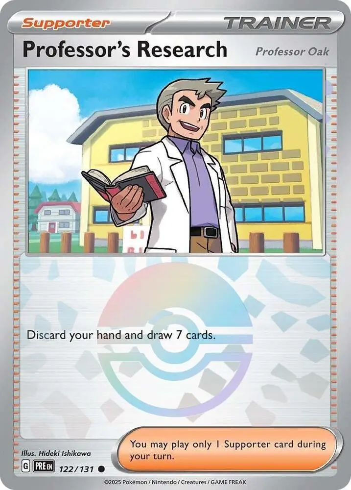Professor's Research (122/131) [Professor Oak] (Poke Ball Pattern) [Scarlet & Violet: Prismatic Evolutions] 1