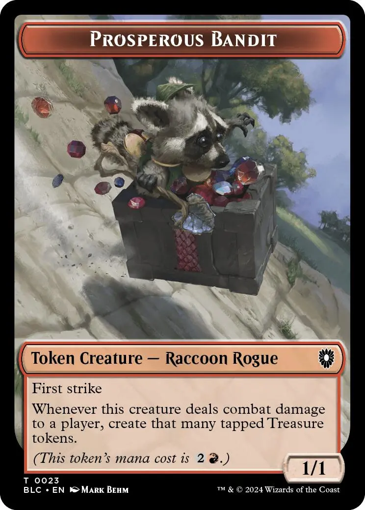 Prosperous Bandit // Treasure Double-Sided Token [Bloomburrow Commander Tokens] 1