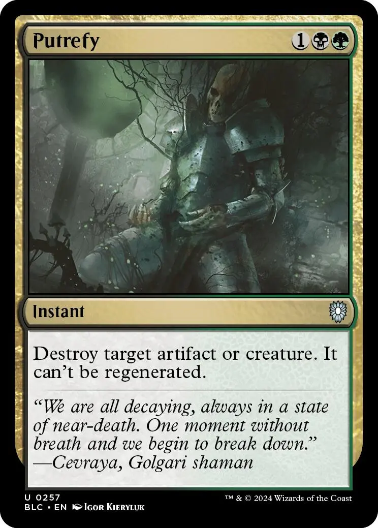 Putrefy [Bloomburrow Commander] 1