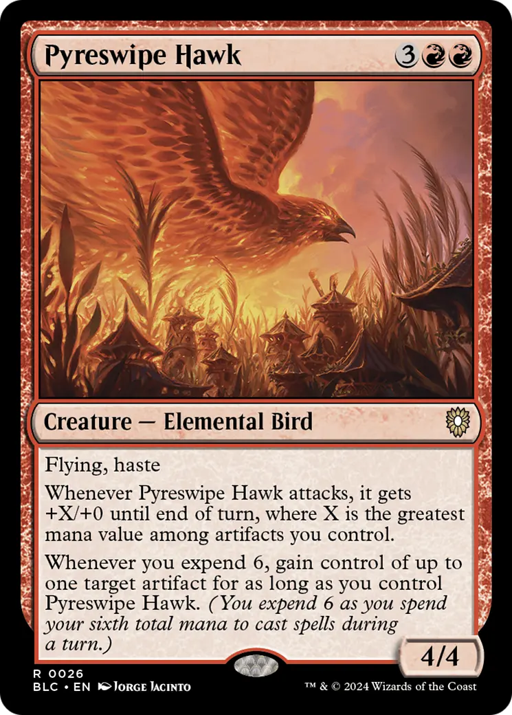 Pyreswipe Hawk [Bloomburrow Commander] 1