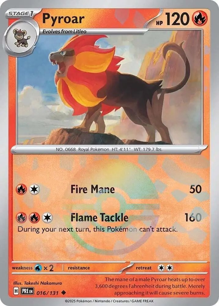 Pyroar (016/131) (Poke Ball Pattern) [Scarlet & Violet: Prismatic Evolutions] 1