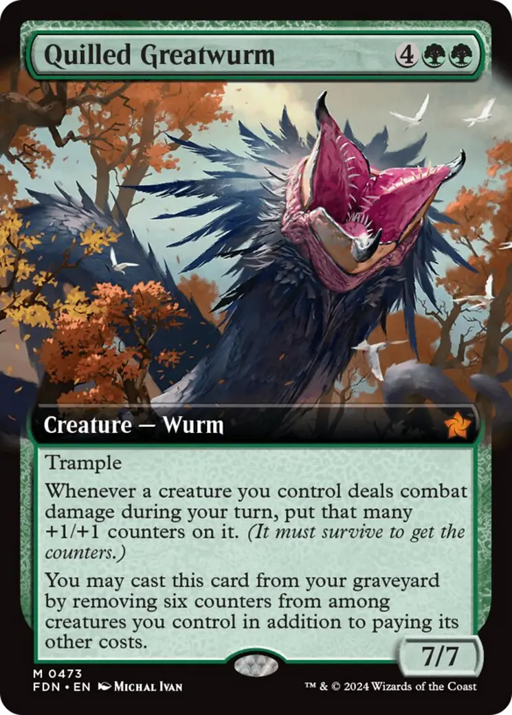 Quilled Greatwurm (Extended Art) [Foundations] 1