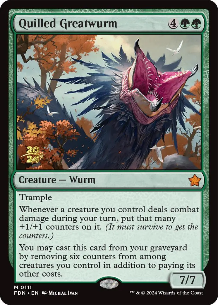 Quilled Greatwurm [Foundations Prerelease Promos] 1