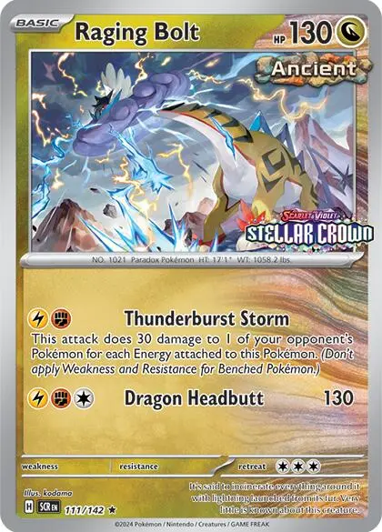 Raging Bolt (111/142) (Cosmo Holo - Best Buy Exclusive) [Miscellaneous Cards] 1