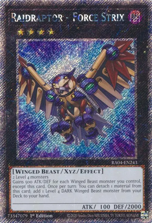 Raidraptor - Force Strix [Ra04-En243] Platinum Secret Rare 1