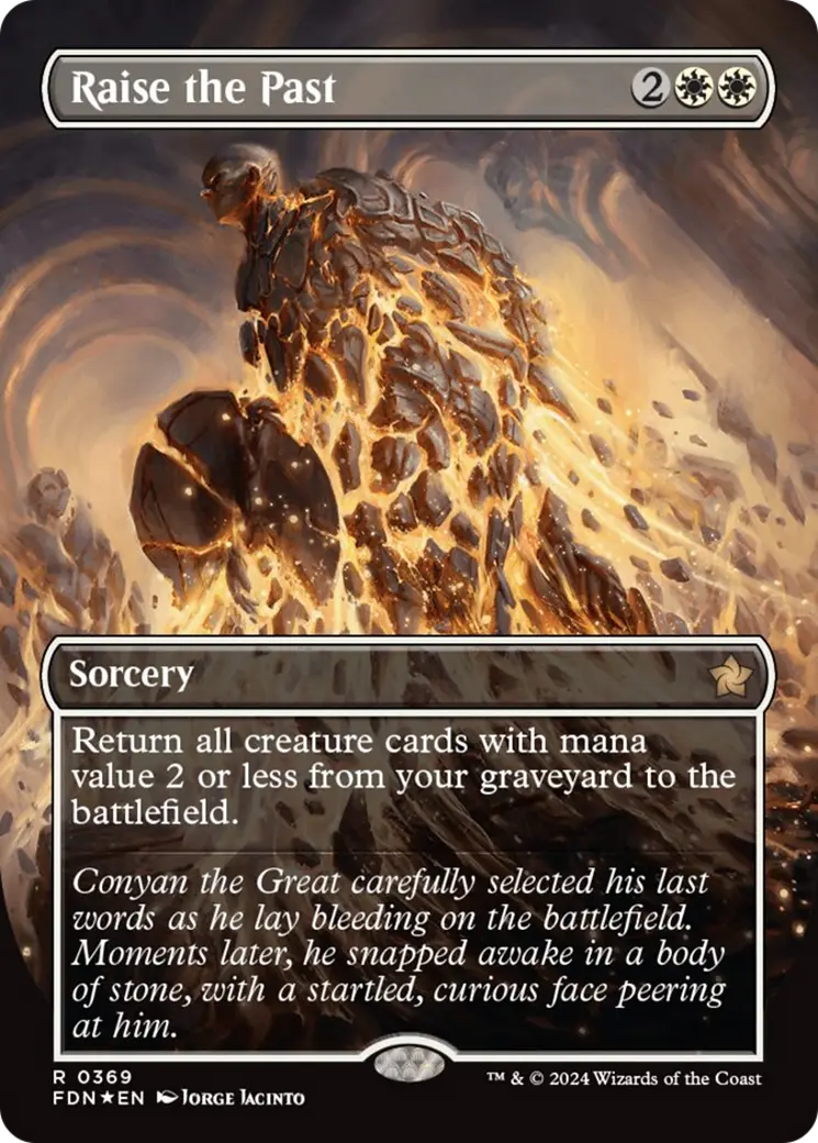 Raise The Past (Borderless) (Mana Foil) [Foundations] 1