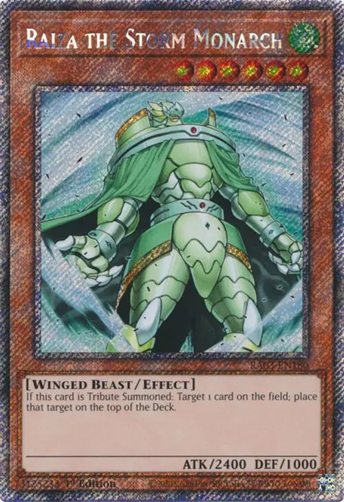 Raiza The Storm Monarch (Platinum Secret Rare) [Ra03-En180] Platinum Secret Rare 1