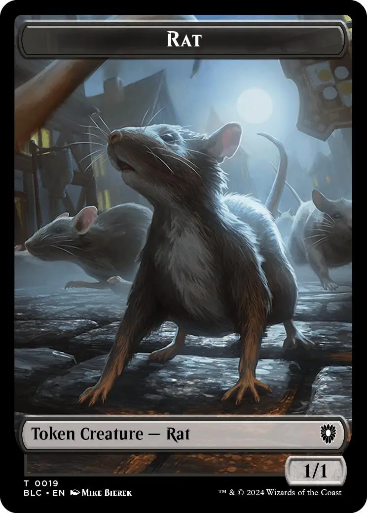 Rat // Raccoon Double-Sided Token [Bloomburrow Commander Tokens] 1