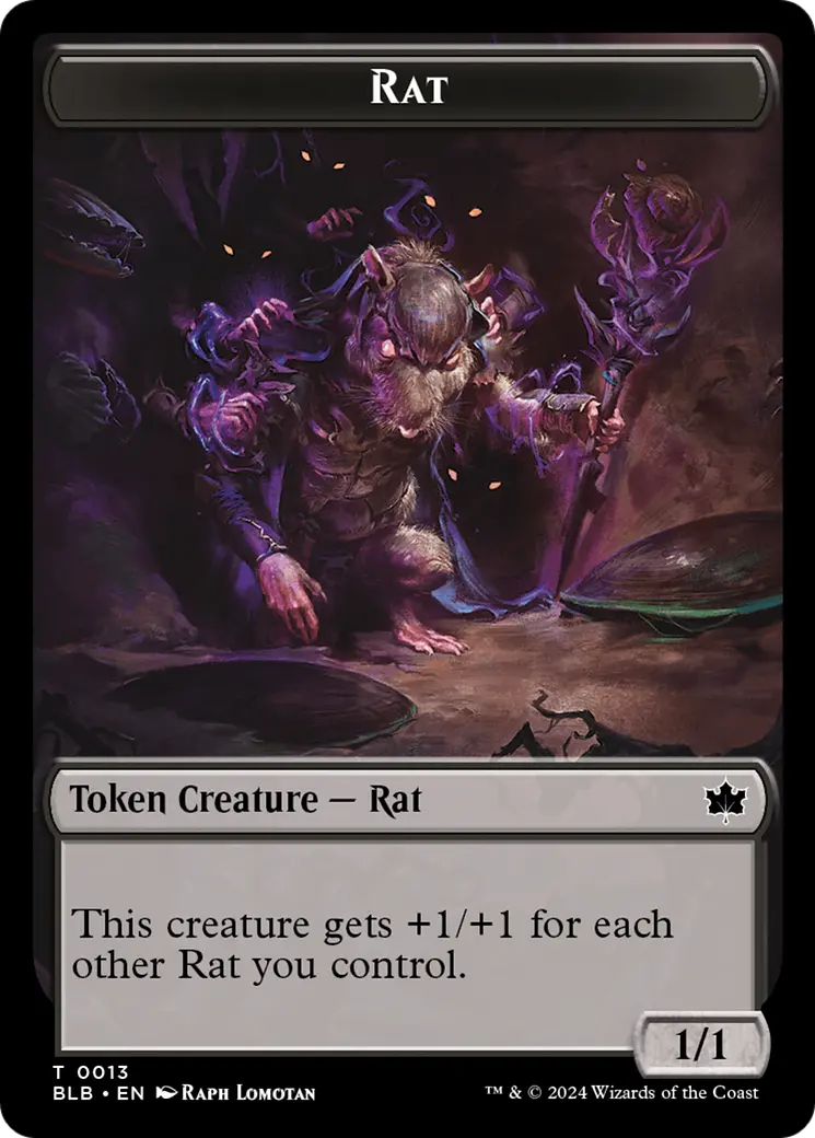 Rat // Splash Lasher Double-Sided Token [Bloomburrow Tokens] 1